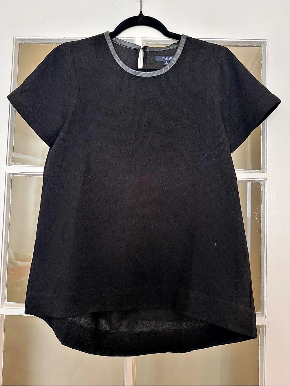 Madewell Short Sleeve Top in Black Small Like New